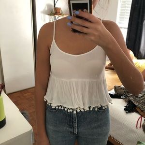 white crop top